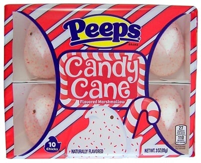 Peeps - Candy Cane Chicks 10-Pack 85 Gram