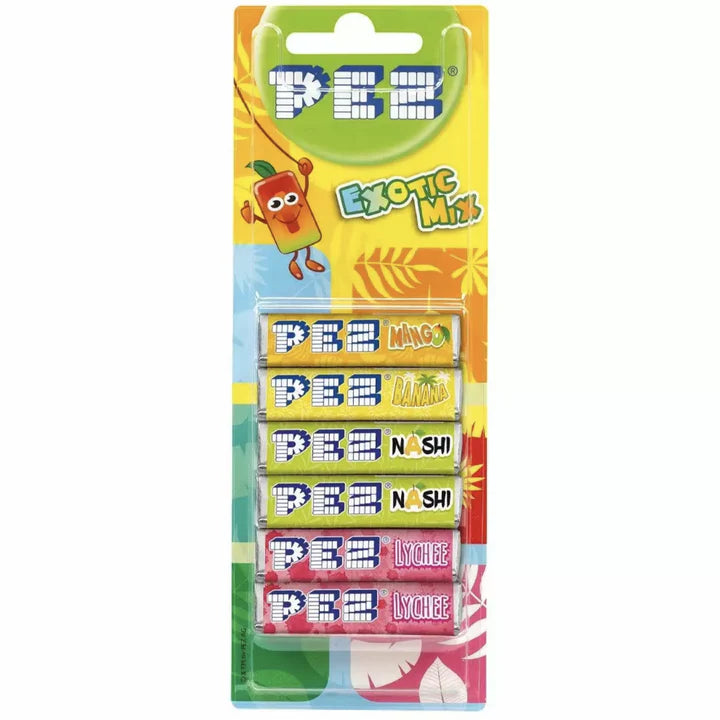 Pez - Nachfüllpackung mit exotischen Geschmacksrichtungen, 51 Gramm