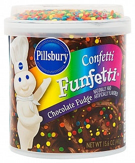 Pillsbury - Funfetti Schokoladen-Fudge-Glasur 443 Gramm