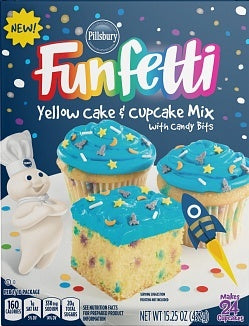 Pillsbury - Funfetti Yellow Cake & Cupcake Mix With Candy Bits 432 Gram
