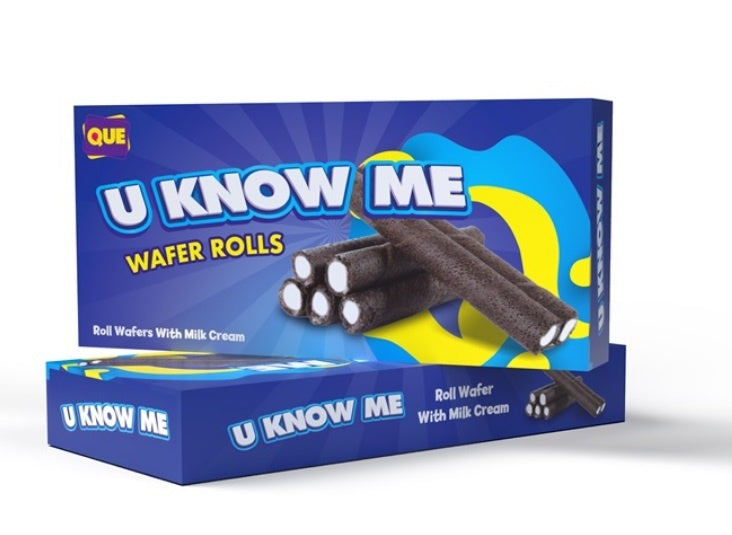 Que Wafer - U Know me Rolls Milk 100 Gramm