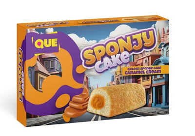 Que - Biskuitkuchen mit Karamellcreme, 200 Gramm