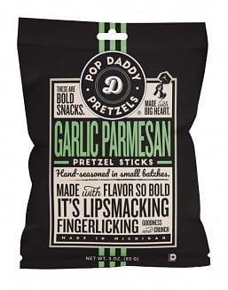 Pop Daddy Pretzels - Garlic Parmesan 85 Gram