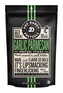 Pop Daddy Pretzels - Garlic Parmesan 212 Gram
