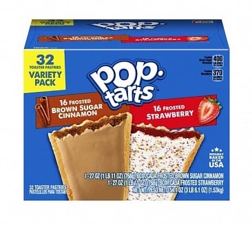 Pop-Tarts 32er-Sortiment, Sorten: Zimt mit braunem Zucker &amp; Erdbeere mit Zuckerguss (1,53 kg)