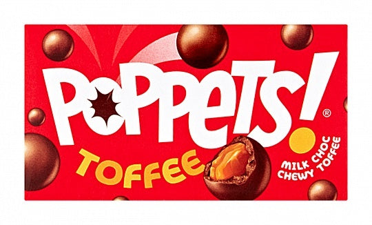 Poppets - Milk Choc Coated Chewy Toffee 39 Gram