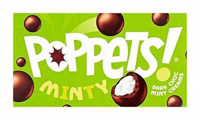 Poppets - Zartbitterschokoladenüberzogene Minzpralinen 40 Gramm