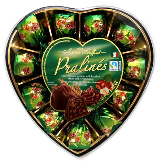Maitre Truffout - Chocolade Pralines Hazelnut 165 Gram