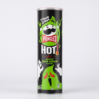 Pringles - Hot Hauntin' Sour Cream Glow In The Dark 160 Gram