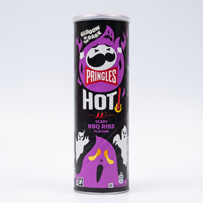 Pringles - Hot Scary BBQ Ribs Glow In The Dark 160 Gram