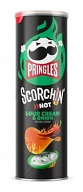 Pringles - Scorchin' Hot Sour Cream &amp; Onion 158 Gramm