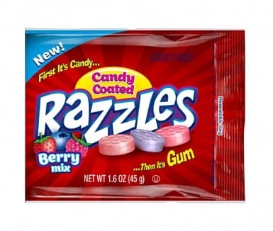 Razzles – Zuckerüberzogene Beerenmischung, 45 Gramm