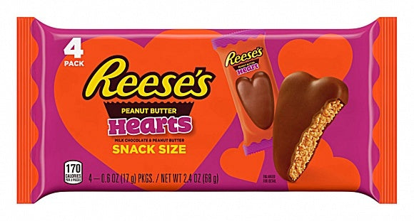 Reese's Peanut Butter Hearts Snack Size 68 Gram