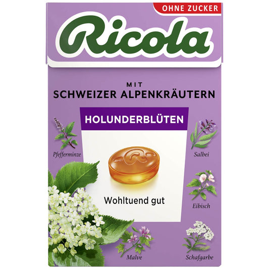 Ricola - Holunderblüten Bonbon 50 Gram (suikervrij)
