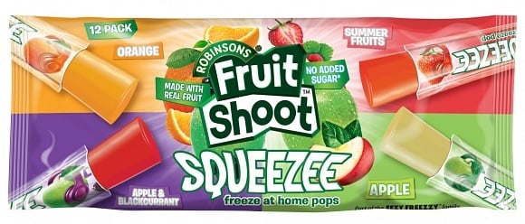 Robinsons Fruit Shoot - Squeezee Wassereis am Stiel, 12er-Packung