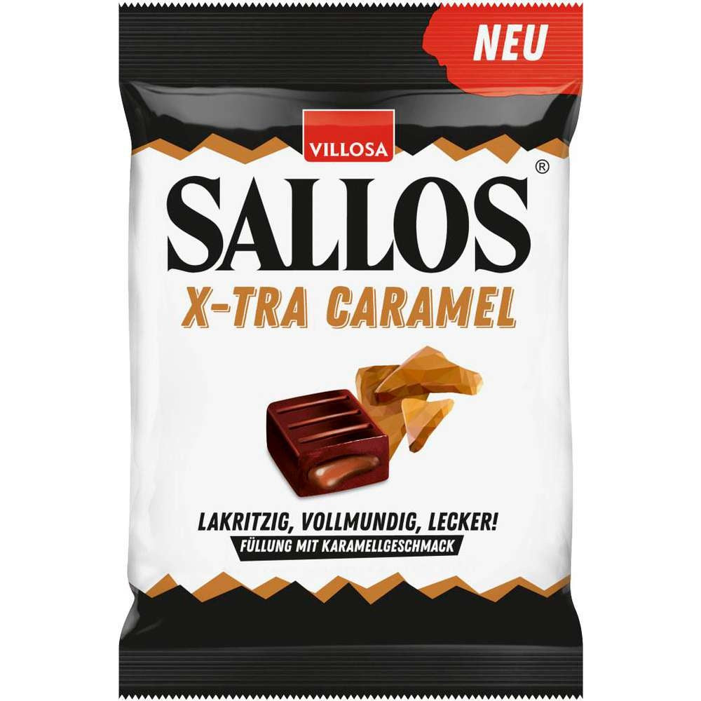 Sallos - Lakritz Bonbons X-TRA Caramel 135 Gram