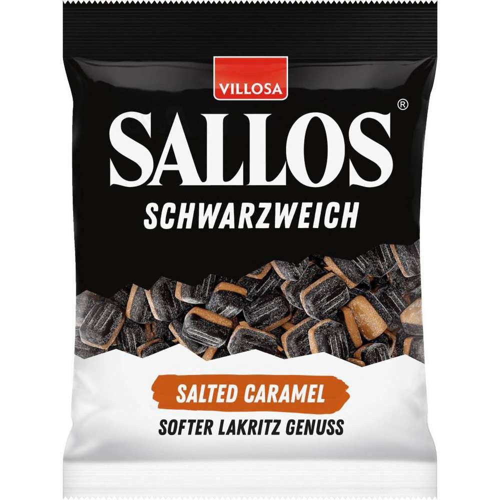 Sallos - Schwarzweich Softer Lakritz  Salted Karamel 200 Gram