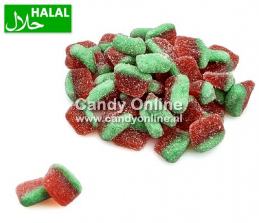 Dolce Plus - Mini Sour Watermelon Slices 1 Kilo (Halal)