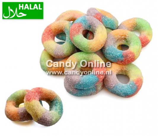 Dolce Plus -Sour Rainbow Rings 250 Gram (Halal)