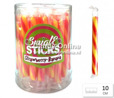 Swigle - Sticks Banane Erdbeere 10 Gramm 50 Stück