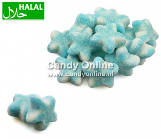 Dolce Plus -Sugared Blue Twist Stars 250 Gram (Halal)