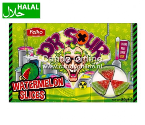 Dr. Sour - Watermelon Slices 80 Gram