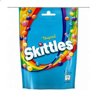 Skittles - Vegan Chewy Sweets Tropical Fruit 136 Gram