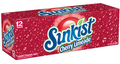 Sunkist - Cherry Limeade 355ml 12 Blikjes