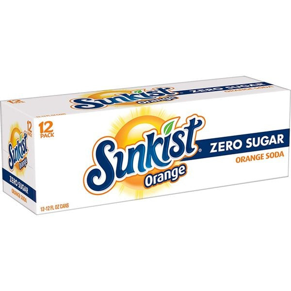 Sunkist - Orange Zero Sugar 355ml 12 Blikjes