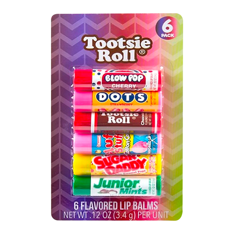 Assorted Tootsie Roll Lip Balm 6-Pack