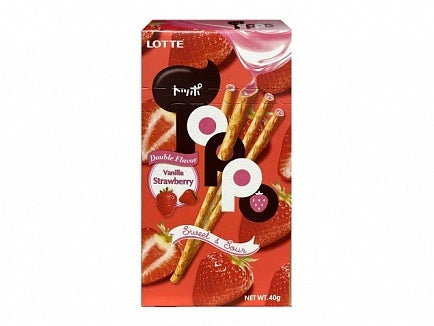 Lotte - Toppo Vanilla Strawberry 40 Gram