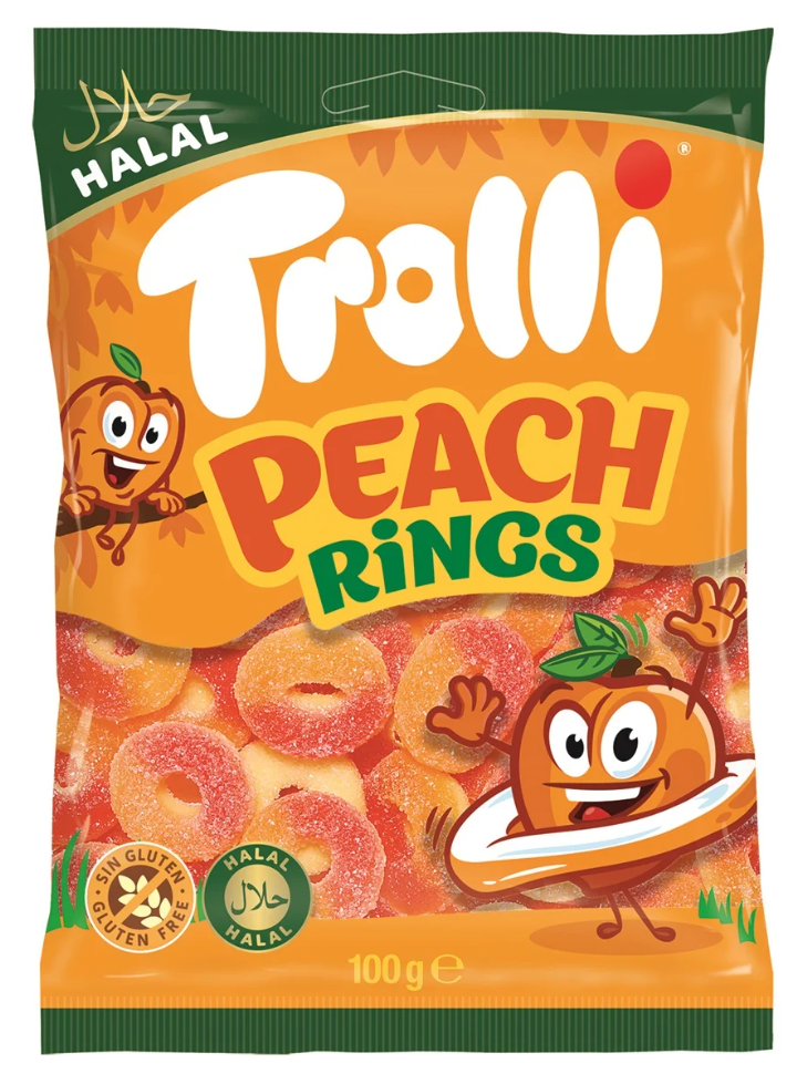 Trolli - Peach Rings 100 Gram (Halal)