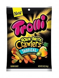 Trolli - Tropical Sour Brite Crawlers Minis 142 Gram