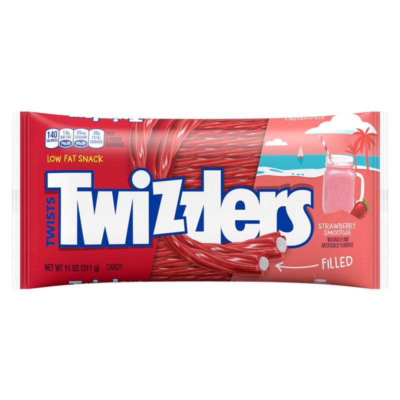 Twizzlers - Limited Edition Strawberry Smoothie Filled Twists 311 Gram