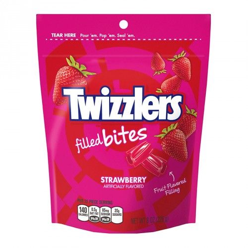 Twizzlers - Strawberry Filled Bites Pouch 226 Gram