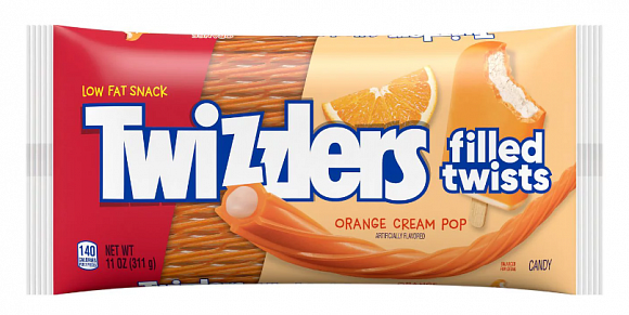 Twizzlers - Flavour of Florida - Orange Cream Pop Filled Twists 311 Gram