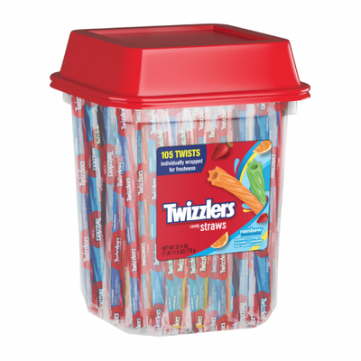Twizzlers - Rainbow Twists Tub 105 Pieces 779 Gram
