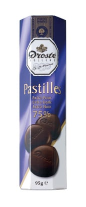 Droste - Chocolade Pastilles Koker Extra Puur 75% 80 Gram