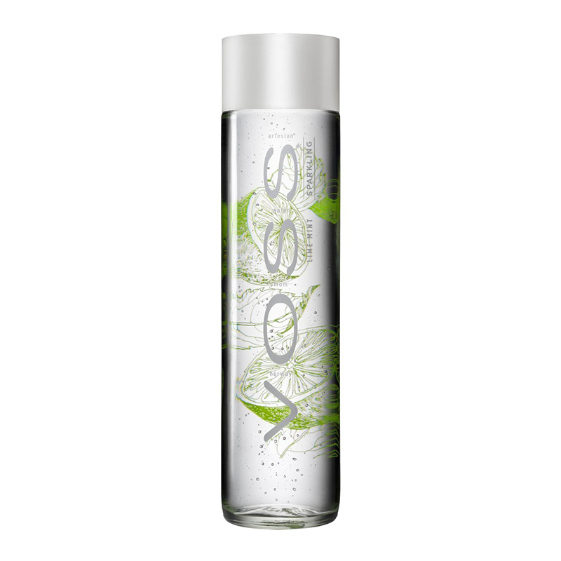 Voss - Limetten-Minze-Sprudelwasser 375ml (Glasflasche)