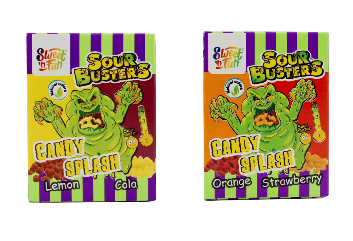 Sour Busters Candy Splash 45 Gram 16 Stuks