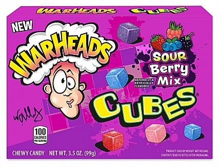 Warheads - Cubes Mélange de Baies Acidulées 99 Grammes