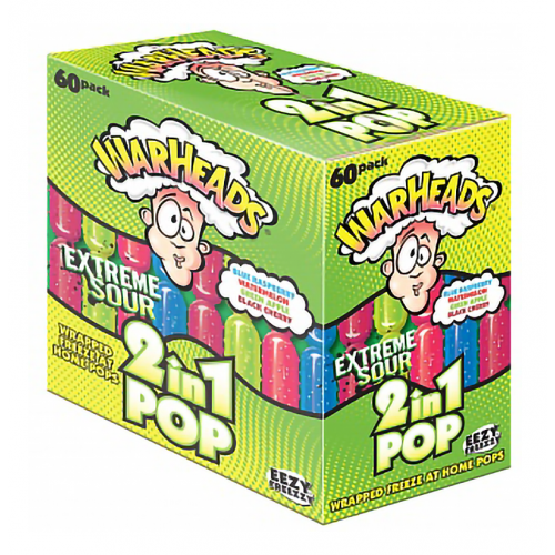 Warheads - 2 in 1 Freeze Pops 60 Stuks