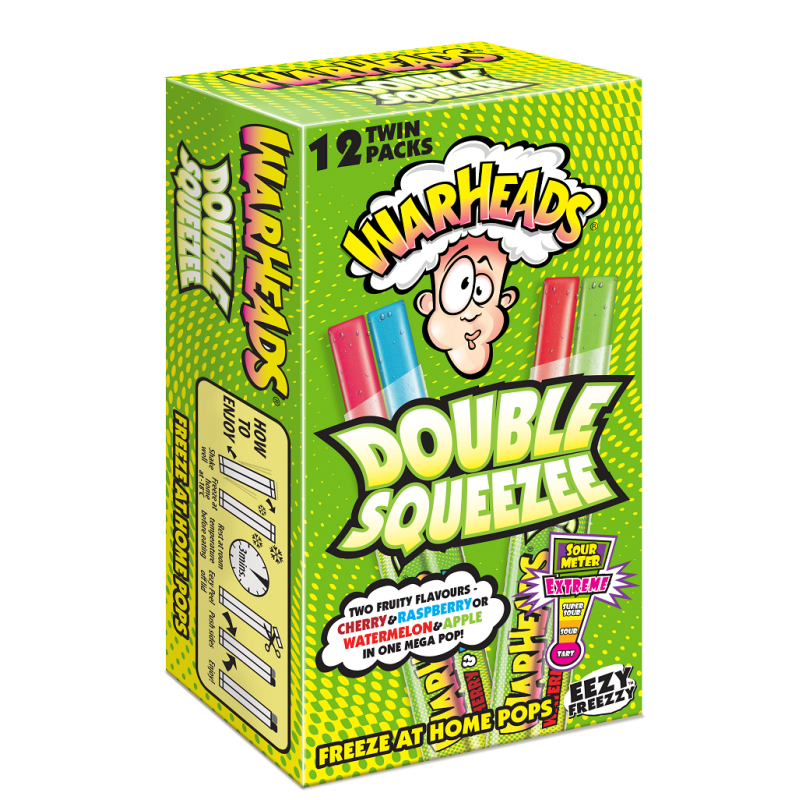Warheads – Doppelt quetschbare Eis am Stiel, 12er-Packung